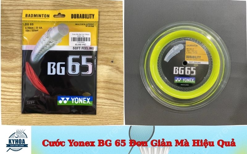 Cước Yonex BG 65 Đơn Giản Mà Hiệu Quả
