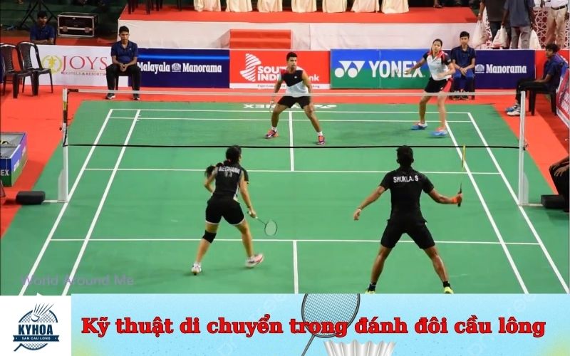 Kỹ thuật di chuyển trong đánh đôi cầu lông