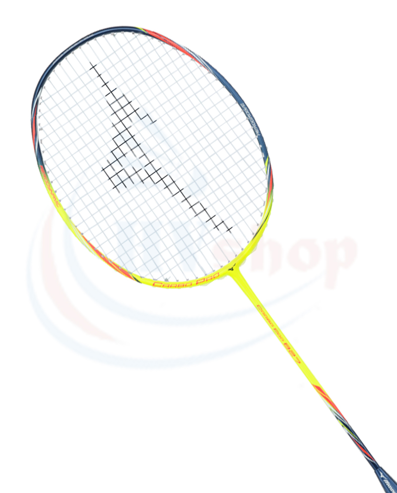 Vợt cầu lông Mizuno Carbo Pro 827 phối xanh navy vàng neon